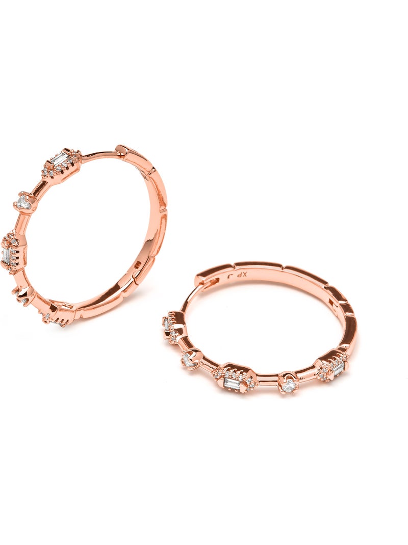 Boucles d'oreilles Luxenter en zircone finition or jaune 18k - Nemako Blanc - Kiabi