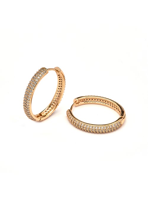 Boucles d'oreilles Luxenter en zircone finition or jaune 18k - Olide - Kiabi Boucles d'oreilles Luxenter en zircone finition or jaune 18k - Olide - Kiabi