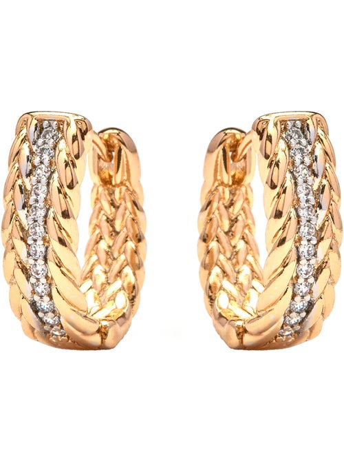 Boucles d'oreilles Luxenter en zircone finition or jaune 18k - Rah - Kiabi Boucles d'oreilles Luxenter en zircone finition or jaune 18k - Rah - Kiabi