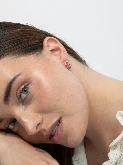 Boucles d'oreilles Luxenter en zircone finition or jaune 18k - Rah - Kiabi
