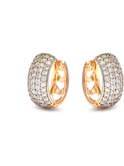Boucles d'oreilles Luxenter en zircone finition or jaune 18k - Saniko - Kiabi Boucles d'oreilles Luxenter en zircone finition or jaune 18k - Saniko - Kiabi
