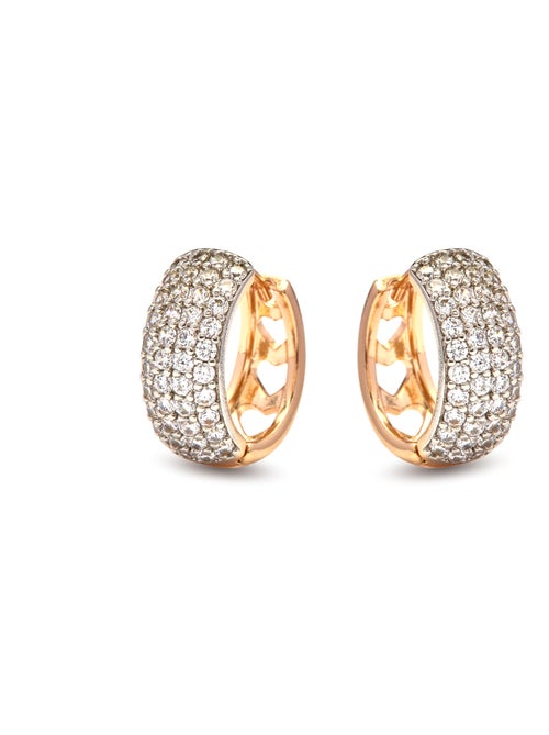 Boucles d'oreilles Luxenter en zircone finition or jaune 18k - Saniko - Kiabi