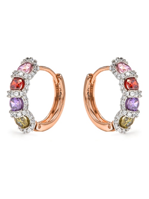Boucles d'oreilles Luxenter en zircone multicolore finition or jaune 18k - Cieth - Kiabi Boucles d'oreilles Luxenter en zircone multicolore finition or jaune 18k - Cieth - Kiabi