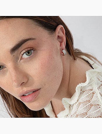 Boucles d'oreilles Luxenter en Zirconia finition or jaune 18k - Garda