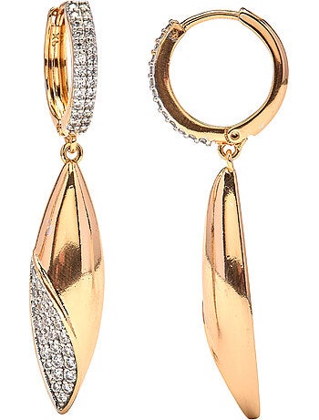 Boucles d'oreilles Luxenter en Zirconia finition or jaune 18k - Iskio