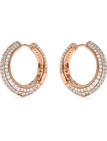 Boucles d'oreilles Luxenter en Zirconia finition or jaune 18k - Taxaio
