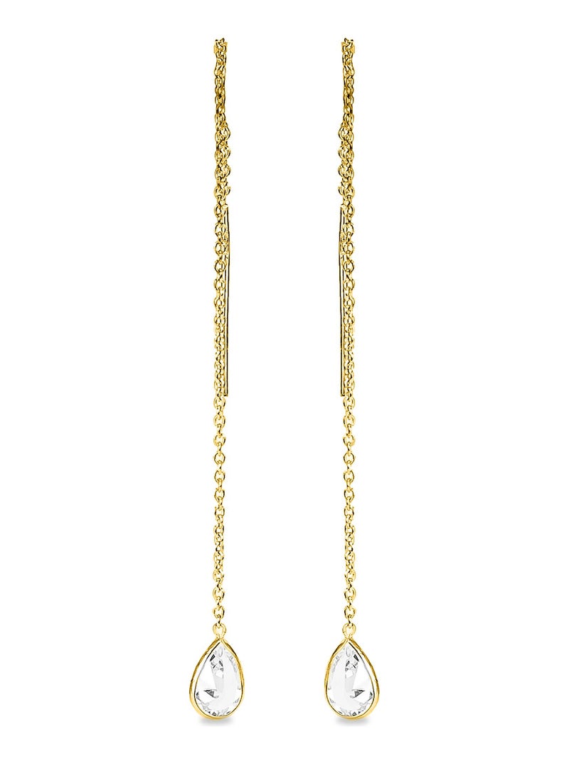 Boucles d'oreilles Luxenter Essential en argent 925 et zircon brillant en or jaune 18 carats Argent - Kiabi