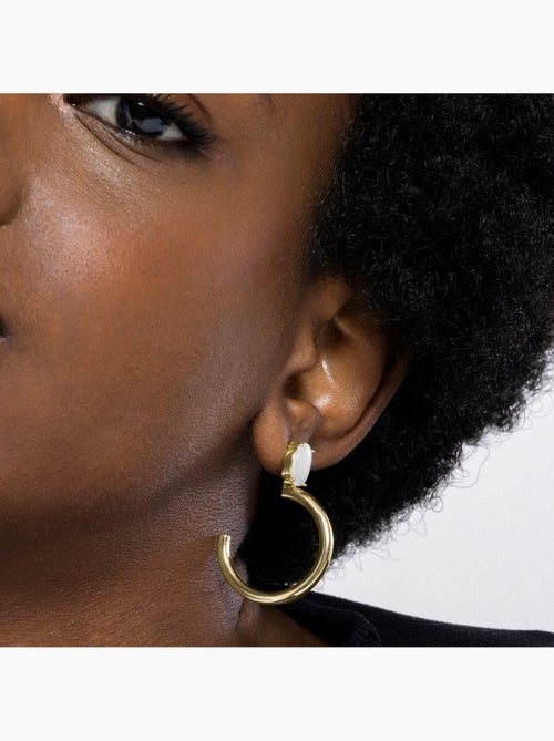 Boucles d'oreilles Luxenter et plaqué or 18k - Andoc - Kiabi