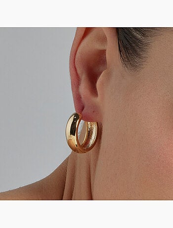 Boucles d'oreilles Luxenter et plaqué or 18k - Apruk