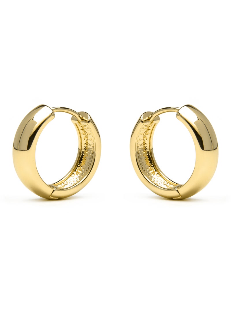 Boucles d'oreilles Luxenter et plaqué or 18k - Apruk Jaune - Kiabi