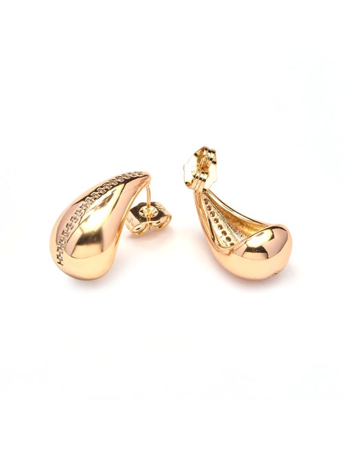 Boucles d'oreilles Luxenter et plaqué or 18k - Boucles d'oreilles Luxenter Zirconia - Sheeda - Kiabi