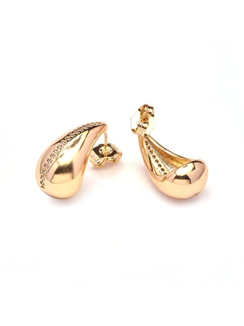 Boucles d'oreilles Luxenter et plaqué or 18k - Boucles d'oreilles Luxenter Zirconia - Sheeda Blanc - Kiabi