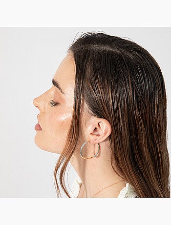 Boucles d'oreilles Luxenter et plaqué or 18k - Dakrim