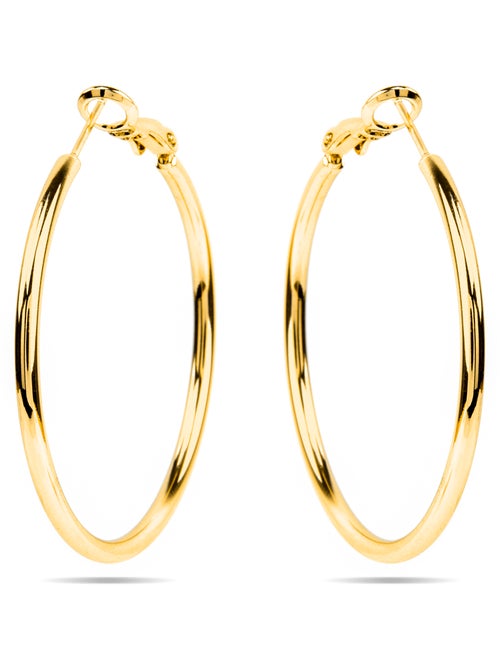 Boucles d'oreilles Luxenter et plaqué or 18k - Dierax - Kiabi