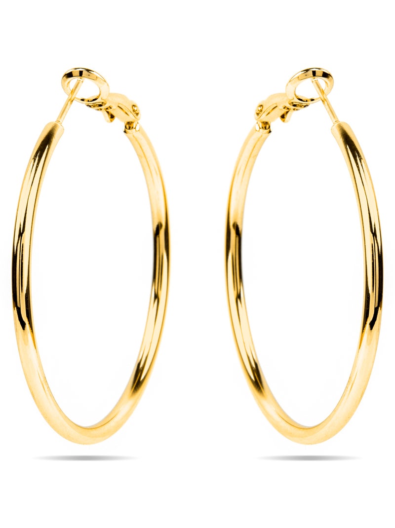 Boucles d'oreilles Luxenter et plaqué or 18k - Dierax Doré/or - Kiabi