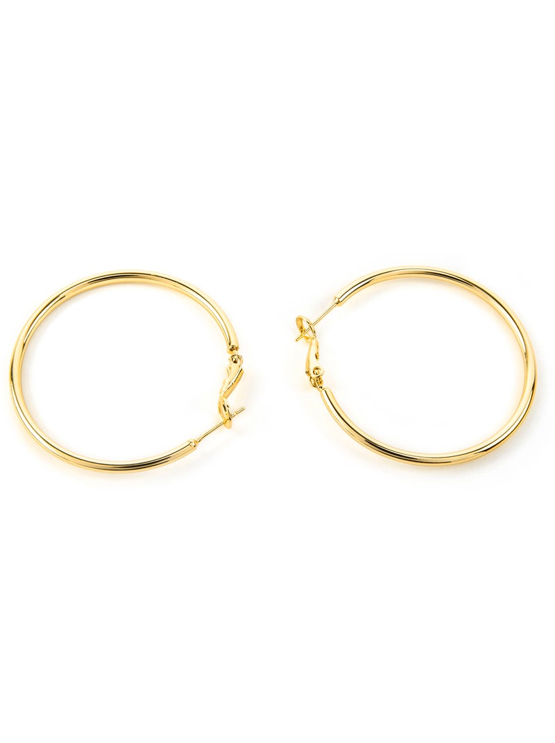 Boucles d'oreilles Luxenter et plaqué or 18k - Dierax Jaune - Kiabi