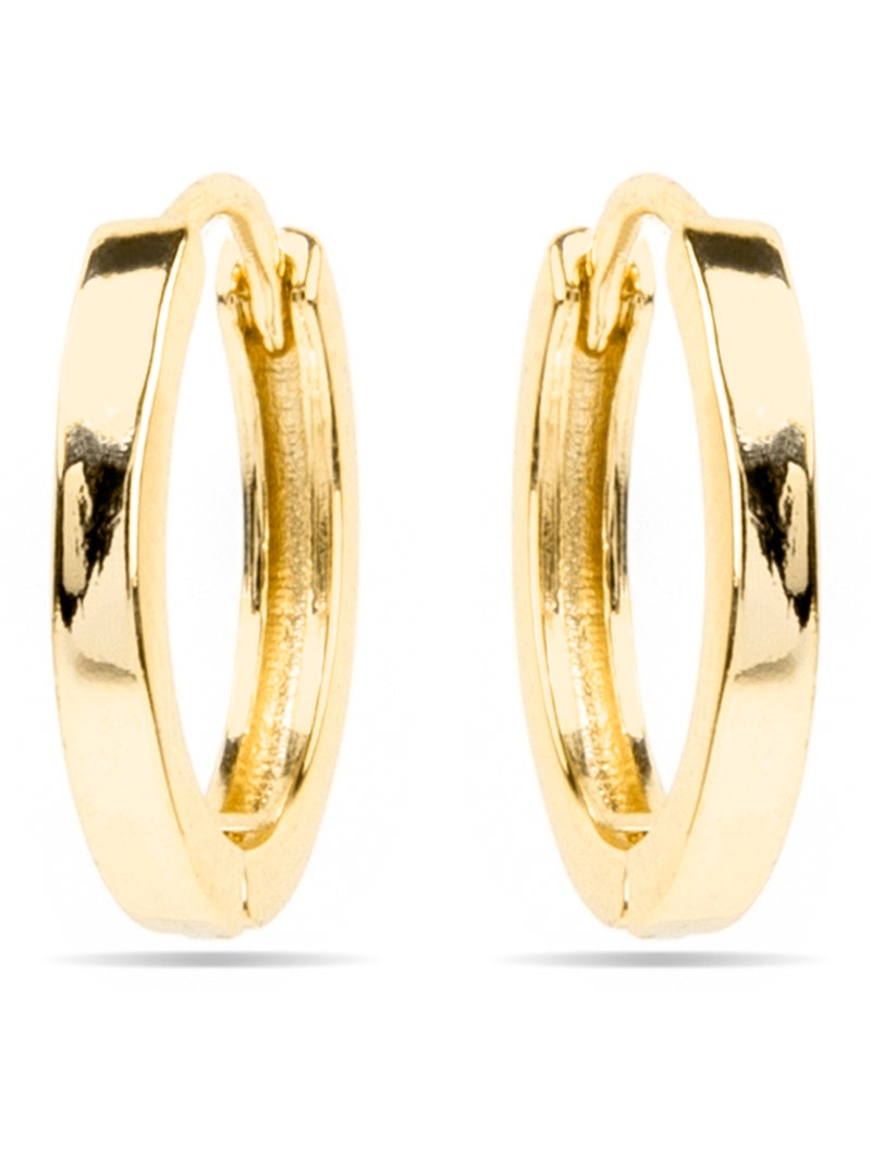 Boucles d'oreilles Luxenter et plaqué or 18k - Erespa Jaune - Kiabi