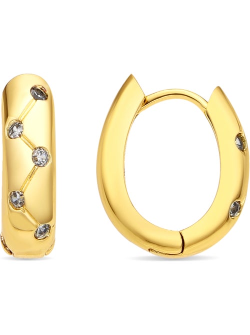 Boucles d'oreilles Luxenter et plaqué or 18k - Gruk - Kiabi