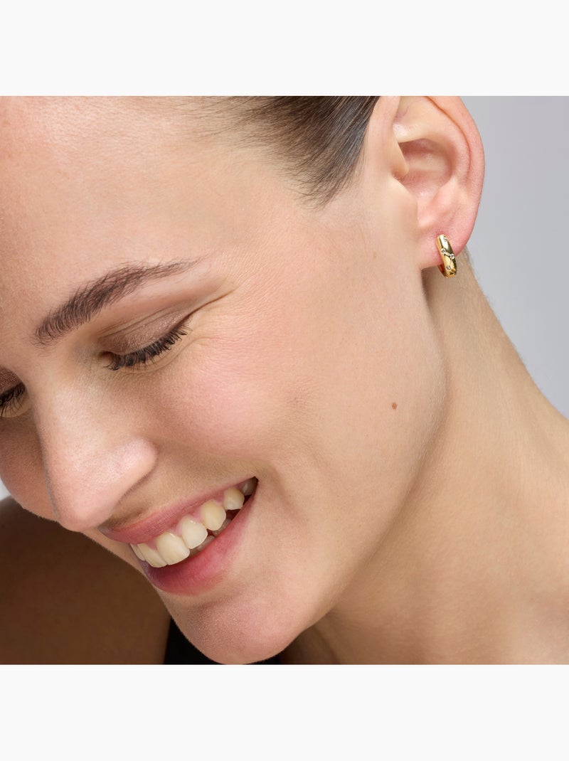 Boucles d'oreilles Luxenter et plaqué or 18k - Gruk Jaune - Kiabi