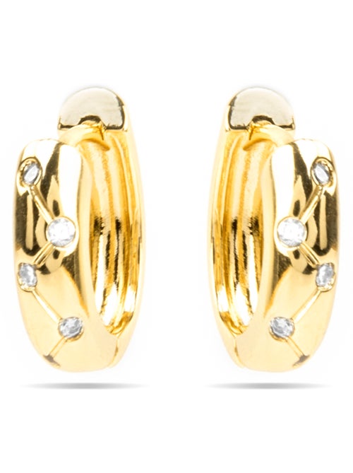 Boucles d'oreilles Luxenter et plaqué or 18k - Gruk - Kiabi