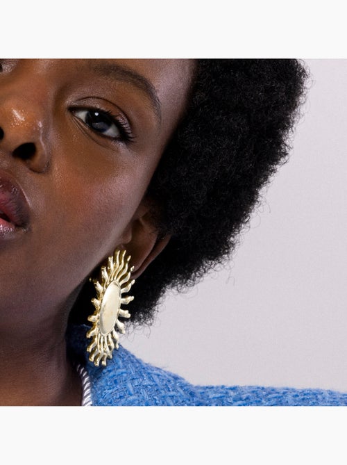 Boucles d'oreilles Luxenter et plaqué or 18k - Hinya - Kiabi