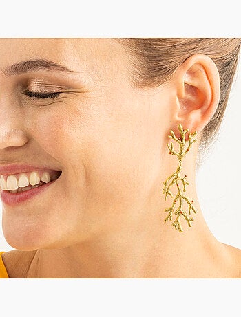 Boucles d'oreilles Luxenter et plaqué or 18k - Ikuzol
