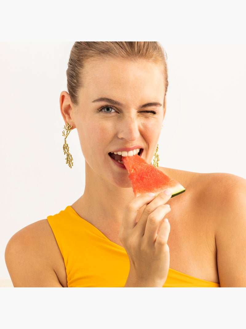 Boucles d'oreilles Luxenter et plaqué or 18k - Ikuzol Jaune - Kiabi