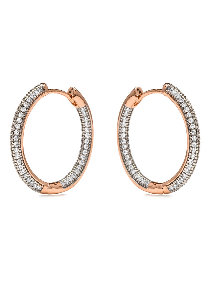 Boucles d'oreilles Luxenter et plaqué or 18k - Jasoy Blanc - Kiabi