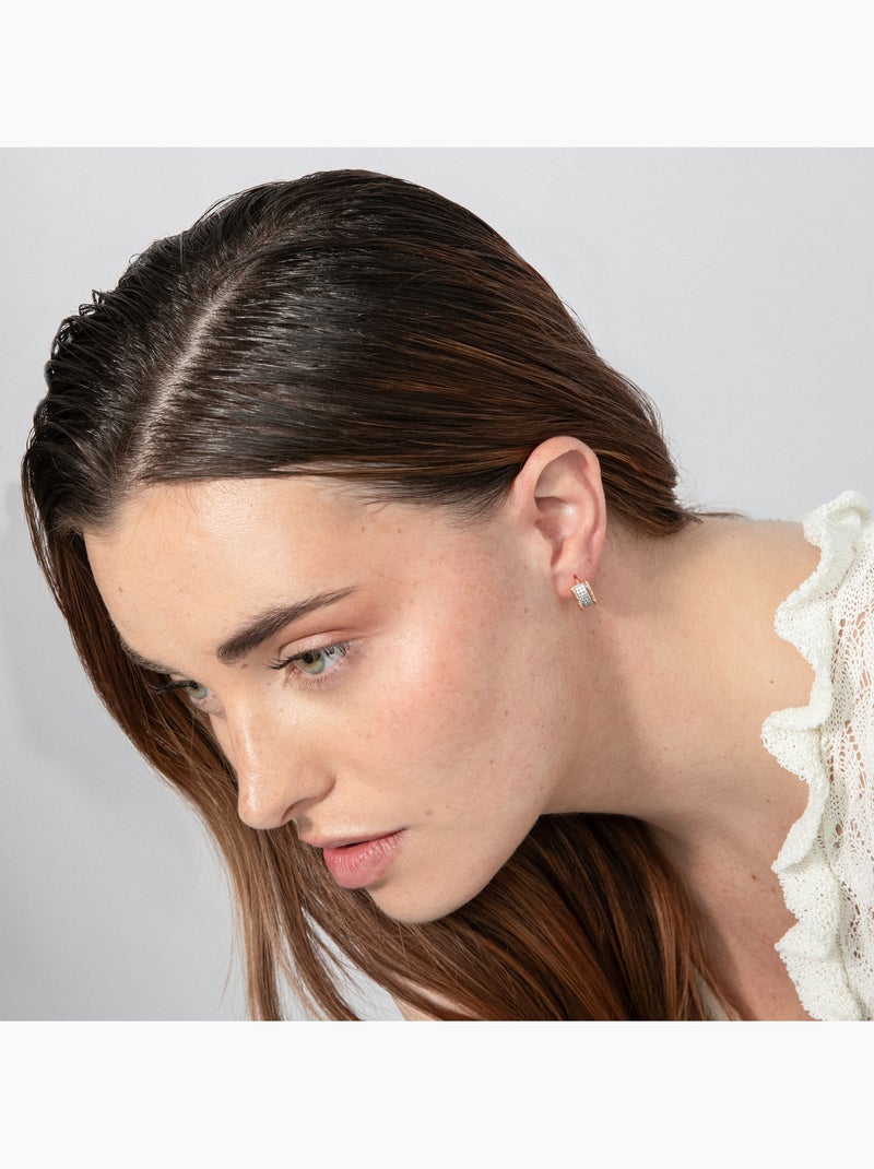 Boucles d'oreilles Luxenter et plaqué or 18k - Jurek Argent - Kiabi