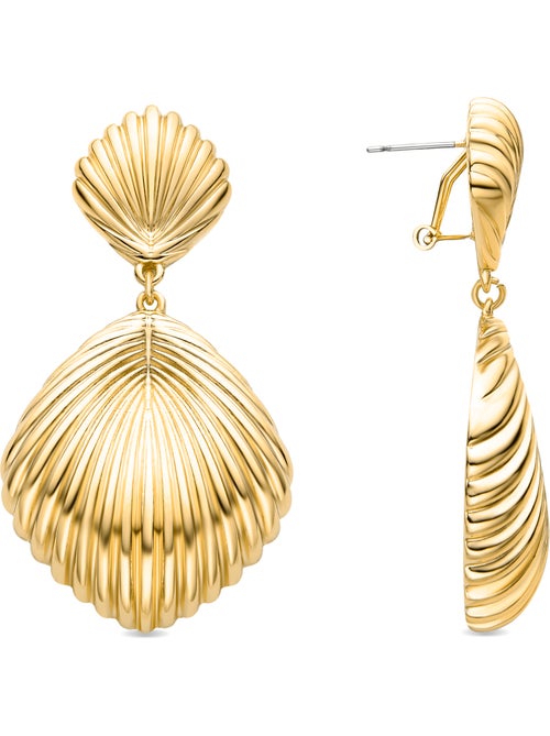 Boucles d'oreilles Luxenter et plaqué or 18k - Kaizal - Kiabi