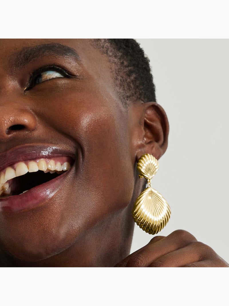 Boucles d'oreilles Luxenter et plaqué or 18k - Kaizal Jaune - Kiabi