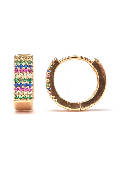 Boucles d'oreilles Luxenter et plaqué or 18k - Lasy - Kiabi