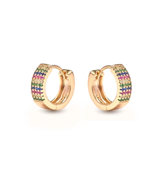 Boucles d'oreilles Luxenter et plaqué or 18k - Lasy - Kiabi