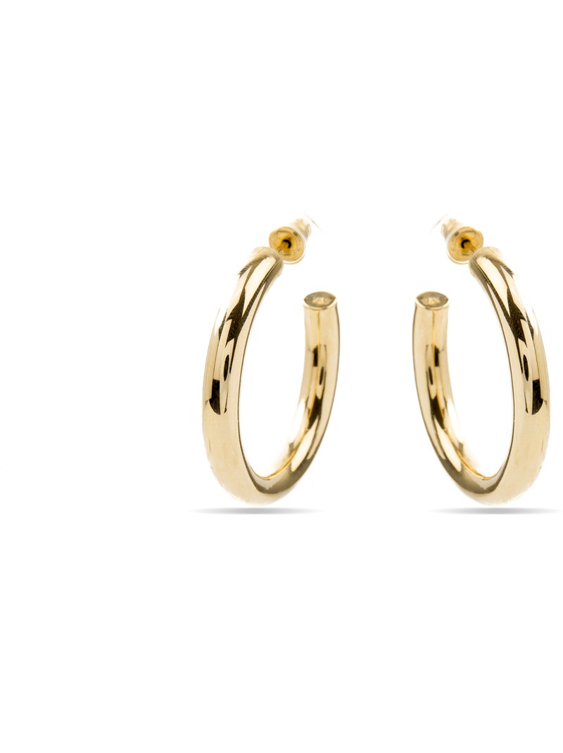 Boucles d'oreilles Luxenter et plaqué or 18k - Maret Jaune - Kiabi