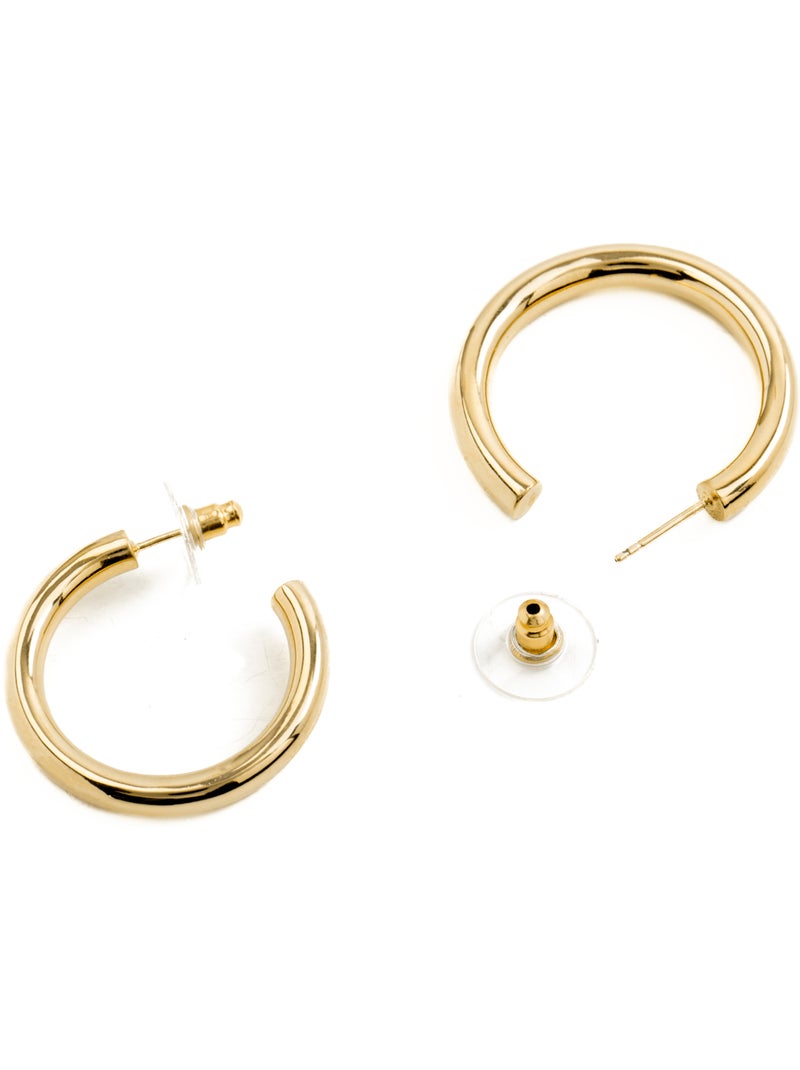 Boucles d'oreilles Luxenter et plaqué or 18k - Maret Jaune - Kiabi