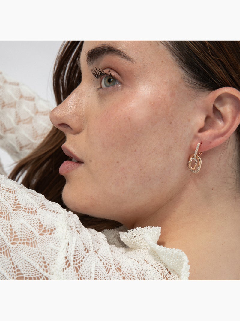 Boucles d'oreilles Luxenter et plaqué or 18k - Milock Argent - Kiabi