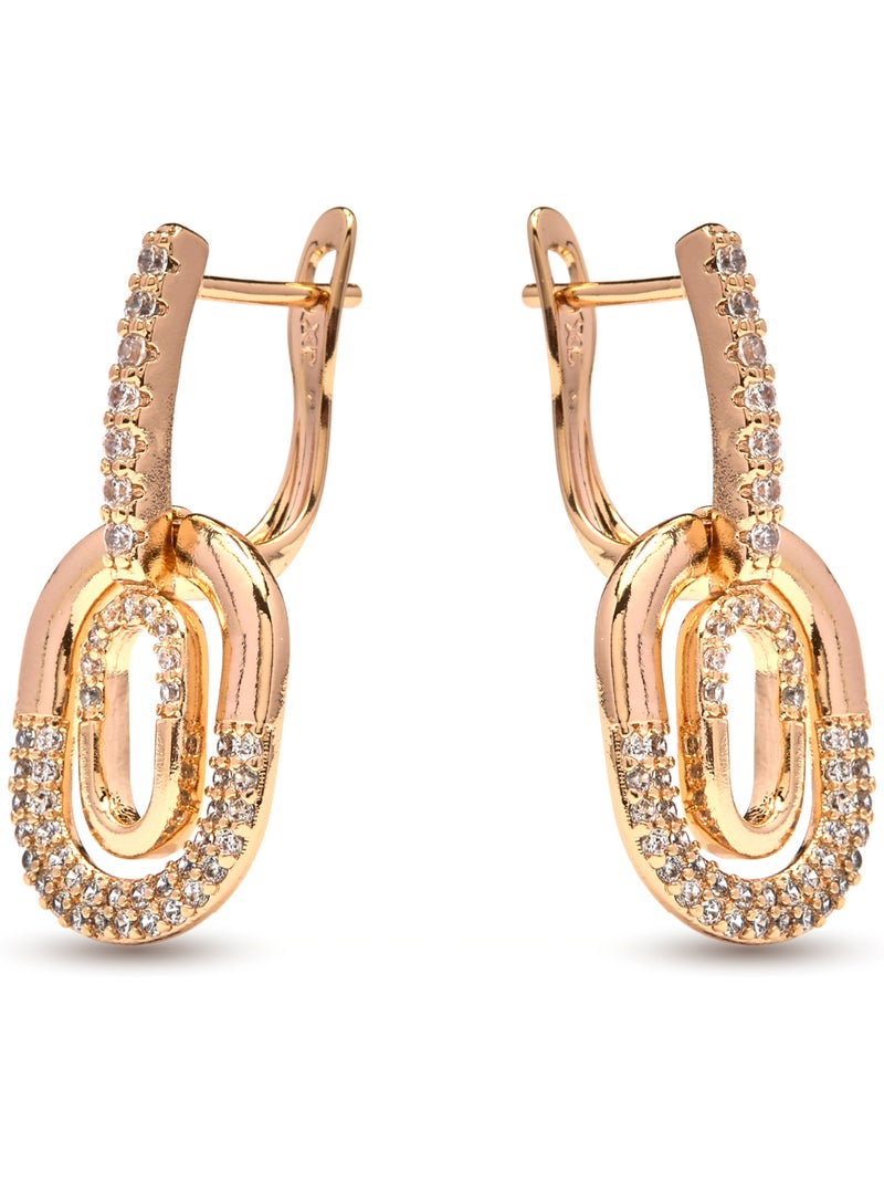 Boucles d'oreilles Luxenter et plaqué or 18k - Milock Argent - Kiabi