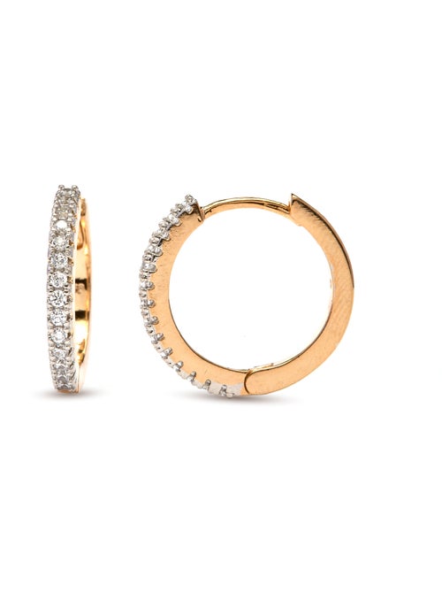 Boucles d'oreilles Luxenter et plaqué or 18k - Nasgar - Kiabi
