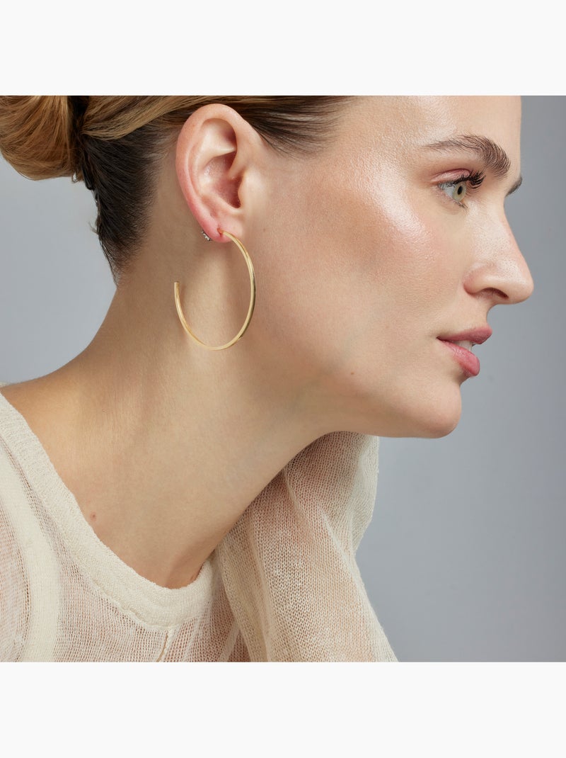 Boucles d'oreilles Luxenter et plaqué or 18k - Nemar Jaune - Kiabi