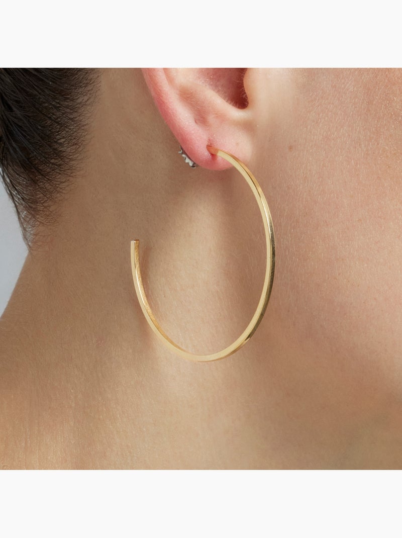 Boucles d'oreilles Luxenter et plaqué or 18k - Nemar Jaune - Kiabi