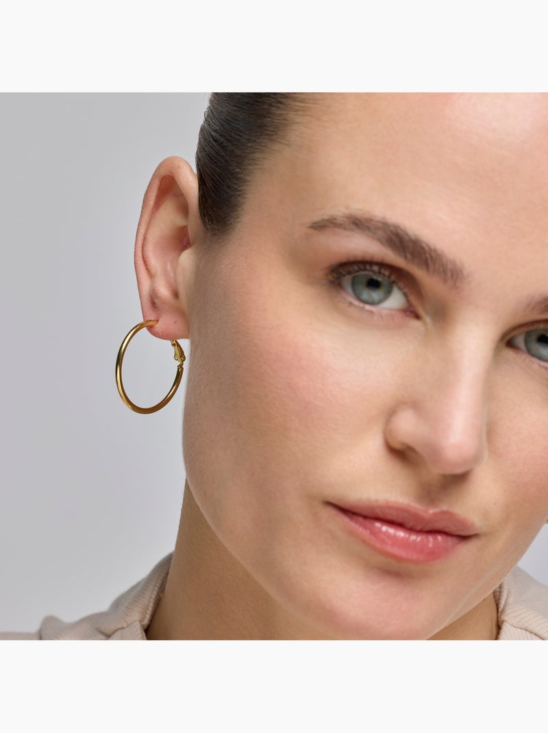 Boucles d'oreilles Luxenter et plaqué or 18k - Nianres Jaune - Kiabi