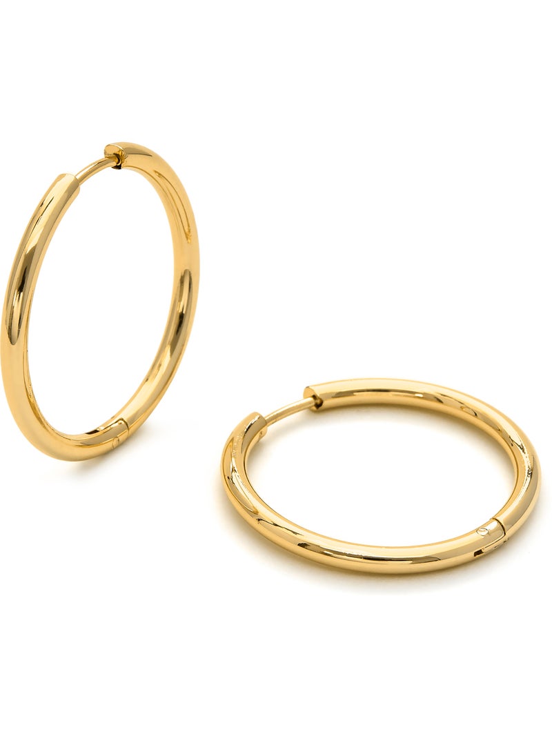 Boucles d'oreilles Luxenter et plaqué or 18k - Nianres Jaune - Kiabi