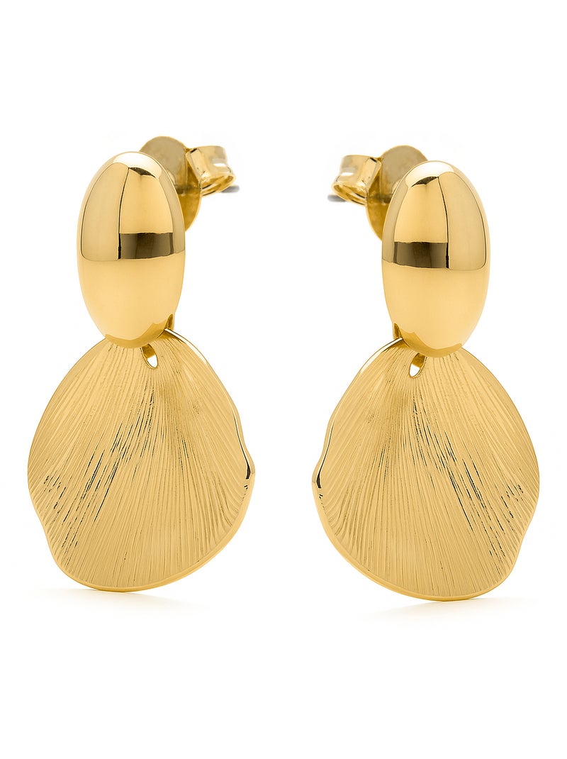 Boucles d'oreilles Luxenter et plaqué or 18k - Ondex Jaune - Kiabi