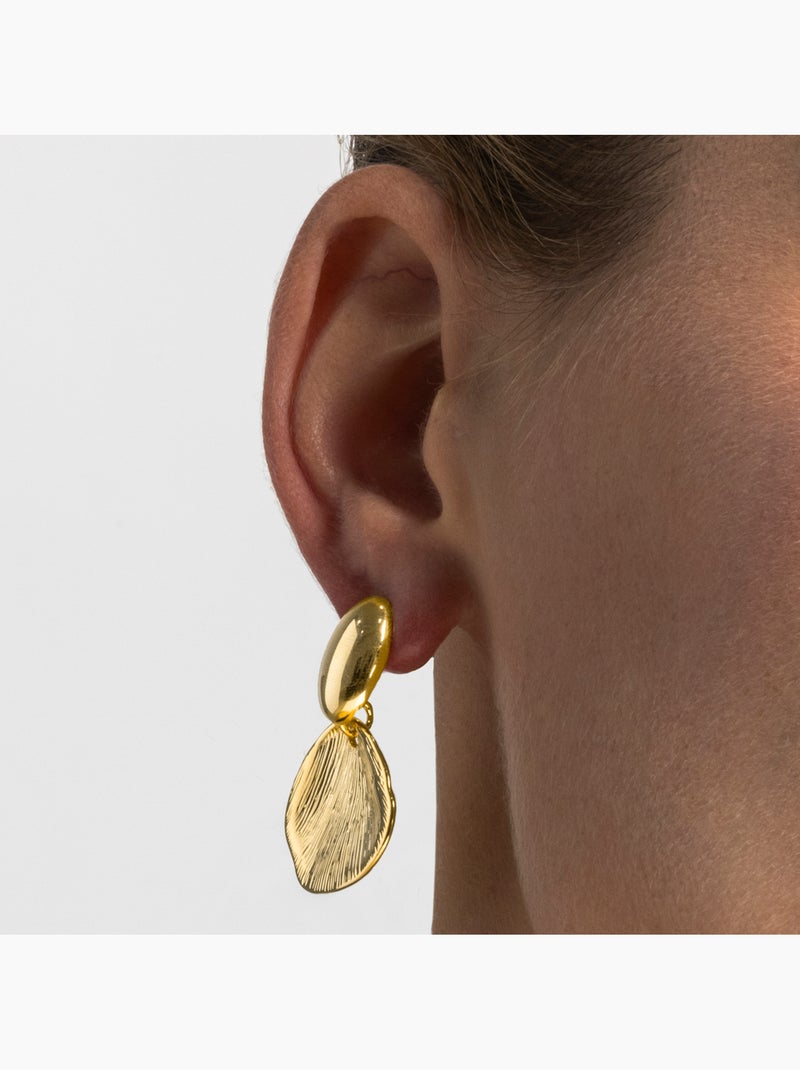 Boucles d'oreilles Luxenter et plaqué or 18k - Ondex Jaune - Kiabi