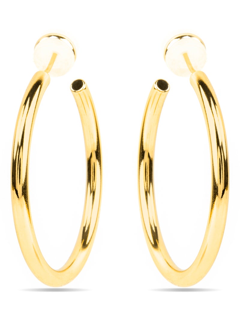 Boucles d'oreilles Luxenter et plaqué or 18k - Polur Doré/or - Kiabi