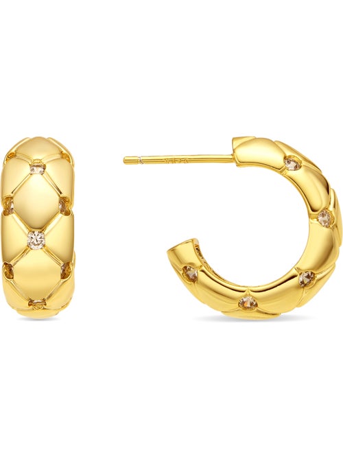 Boucles d'oreilles Luxenter et plaqué or 18k - Rakhon - Kiabi Boucles d'oreilles Luxenter et plaqué or 18k - Rakhon - Kiabi
