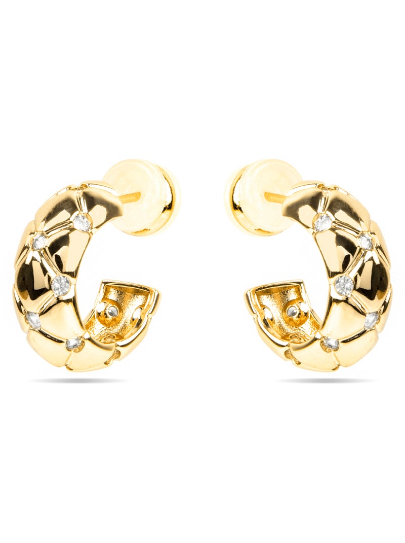 Boucles d'oreilles Luxenter et plaqué or 18k - Rakhon Doré/or - Kiabi