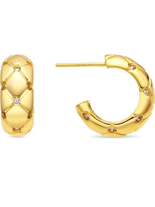 Boucles d'oreilles Luxenter et plaqué or 18k - Rakhon - Kiabi