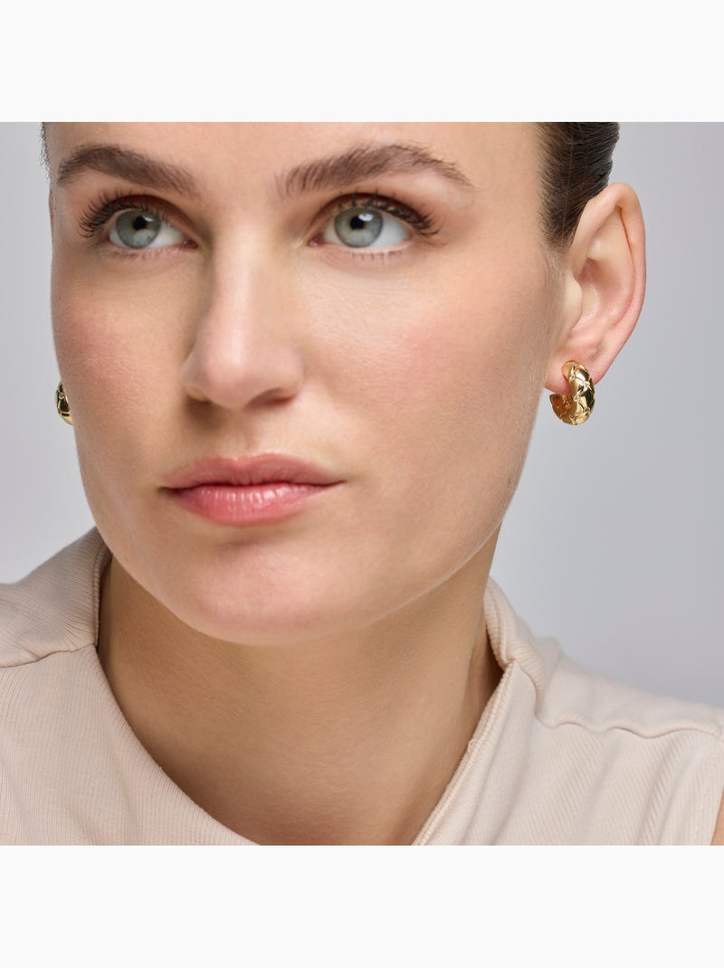 Boucles d'oreilles Luxenter et plaqué or 18k - Rakhon Jaune - Kiabi