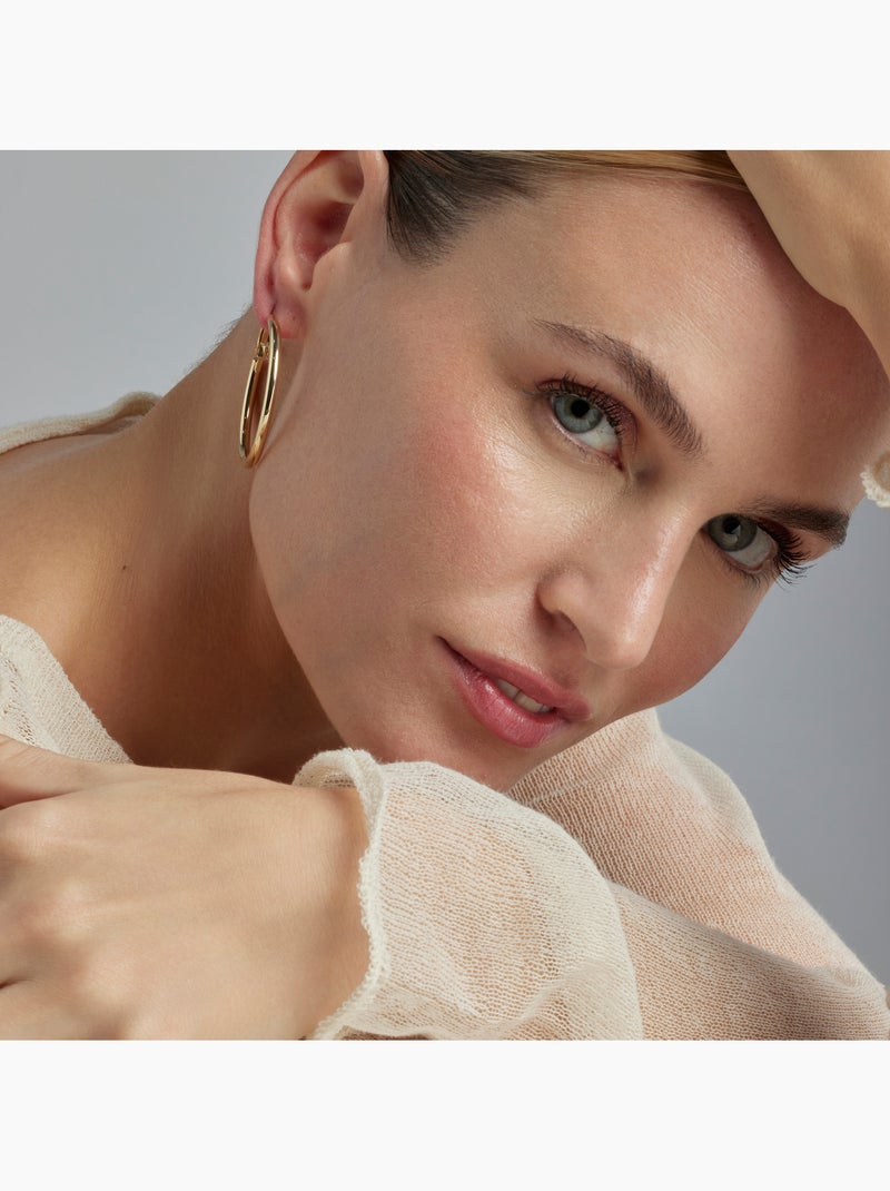 Boucles d'oreilles Luxenter et plaqué or 18k - Sadro Jaune - Kiabi